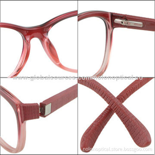 Transparent Red Acetate Optical Frame